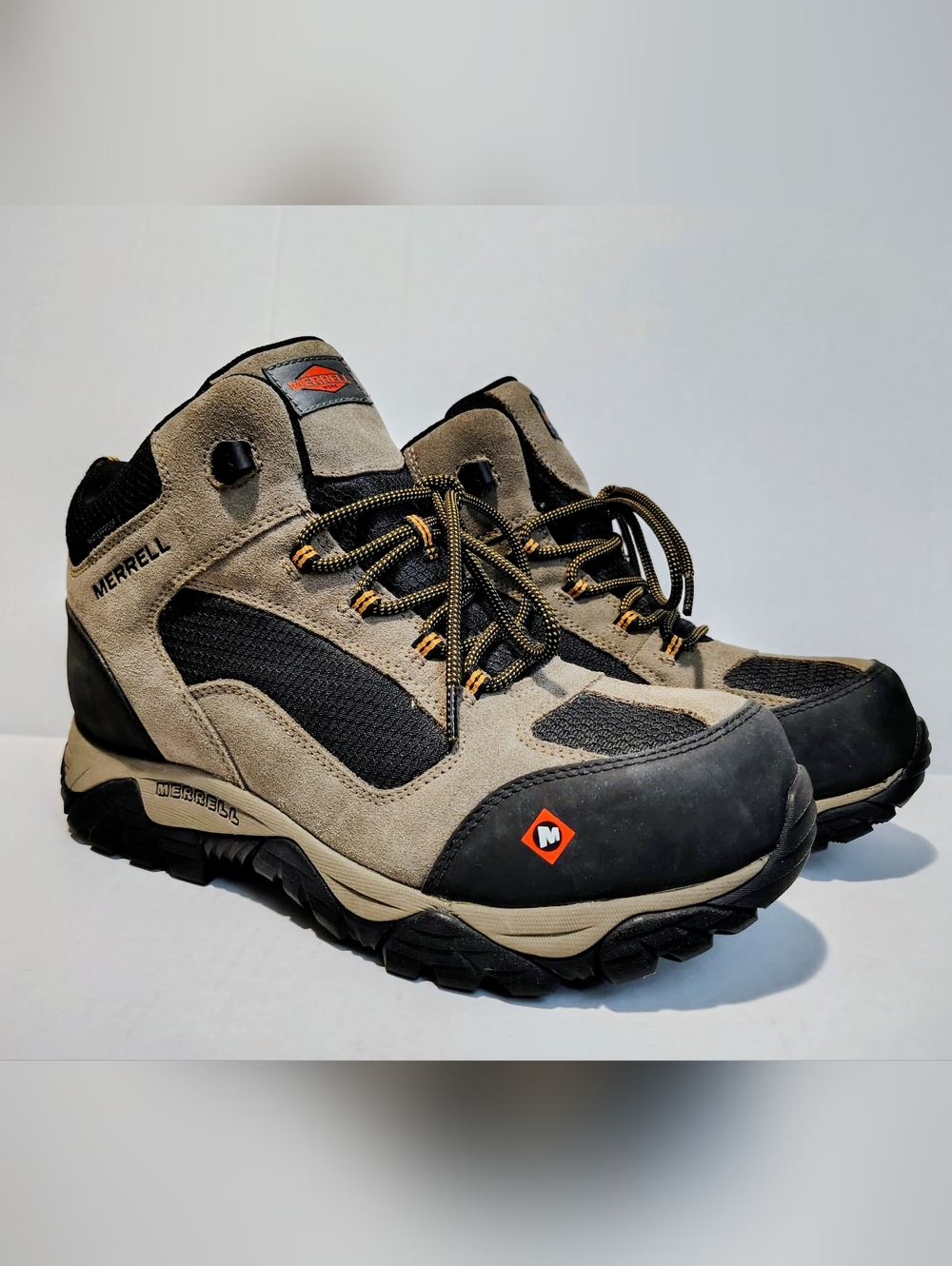 Merrell Work Moab Onset Mid Waterproof Composite Toe  Boot Sz 11.5